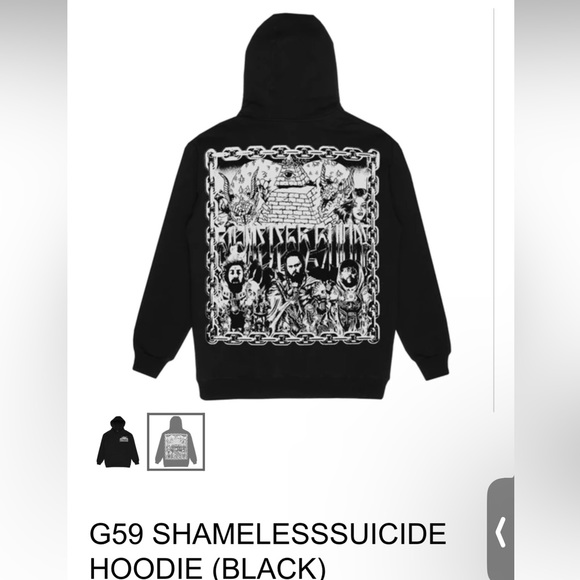 G59 SHAMELESSSUICIDE
HOODIE (BLACK) - Picture 2 of 2